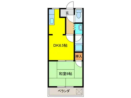 STAGE NEW POINT(1DK/2階)の間取り写真