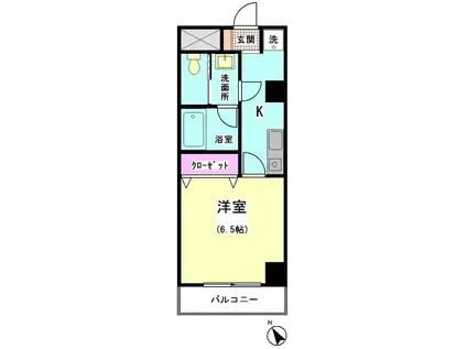 ハイネスエイト(1K/2階)の間取り写真