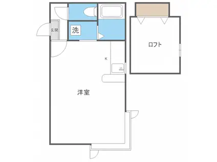 ビリオネア十番舘(1K/3階)の間取り写真