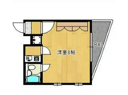 オリンダビレッジIII(ワンルーム/4階)の間取り写真