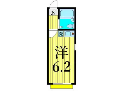 サニーコート町屋(ワンルーム/1階)の間取り写真