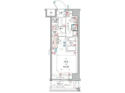 クレヴィスタ横浜綱島(1K/5階)の間取り写真