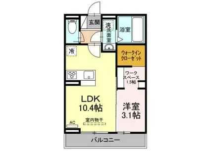 天竜浜名湖鉄道 常葉大学前駅 徒歩71分 3階建 築3年(1LDK/1階)の間取り写真