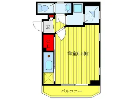 アラベラ(ワンルーム/1階)の間取り写真