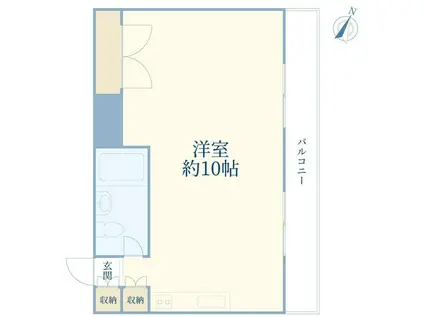 パルナス代々木(ワンルーム/5階)の間取り写真