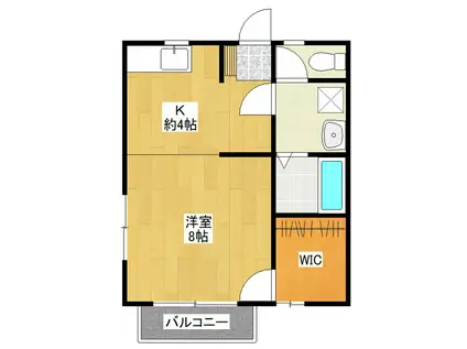 緑風荘(1K/1階)の間取り写真