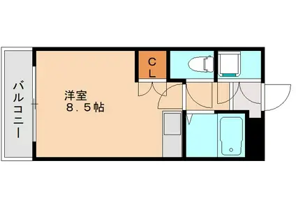 ノーベルハウス(ワンルーム/1階)の間取り写真