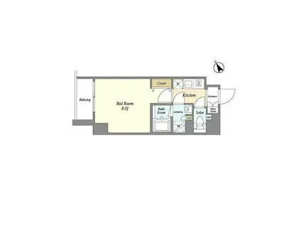 LIEN御殿山(1K/4階)の間取り写真