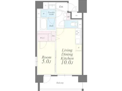 クリスタル丸の内(1LDK/4階)の間取り写真