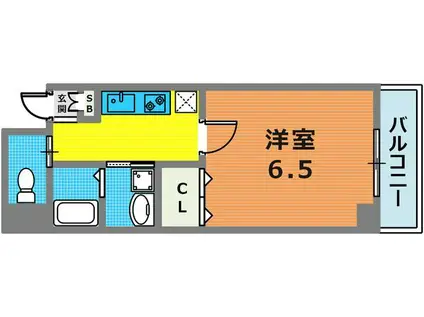 HARUMA FRATII(1K/4階)の間取り写真