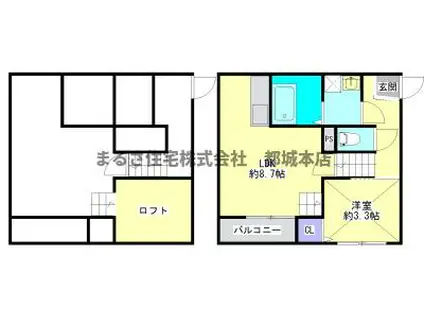 DOLCE VITA西町(1LDK/1階)の間取り写真
