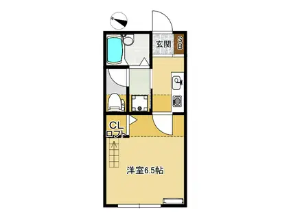 ハートランド蛇田III(1K/2階)の間取り写真