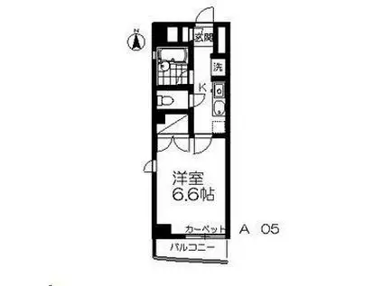ロイヤルヒルズ柳生III(1K/5階)の間取り写真