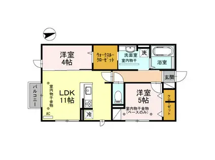 PHILOSOPHY(2LDK/2階)の間取り写真