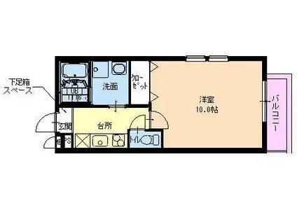 フジパレス内本町I番館(1K/2階)の間取り写真