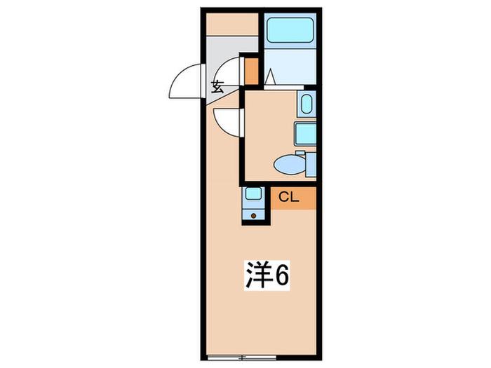 H.A.西谷(ワンルーム/1階)の間取り写真
