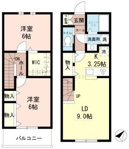 ロイヤルサルーンTAKEO(2LDK/1階)の間取り写真