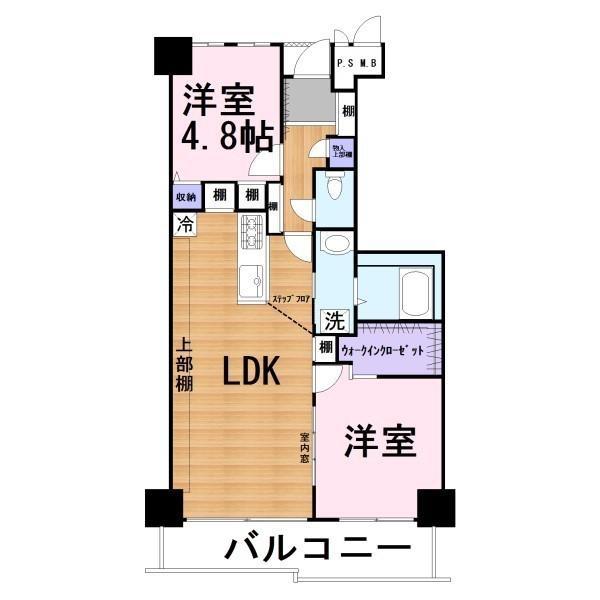 セルバ守山(2LDK/10階)の間取り写真