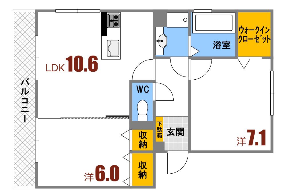 CAMPHRA TREE(2LDK/3階)の間取り写真