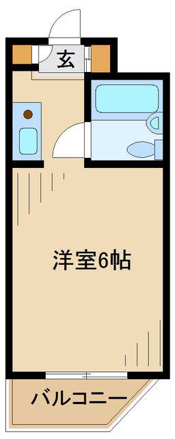 ポケットハイツ本厚木(1K/3階)の間取り写真