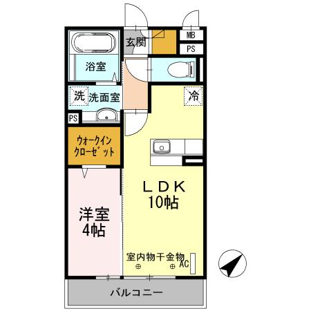 ＪＲ横浜線 矢部駅 徒歩9分 3階建 築13年(1LDK/3階)の間取り写真