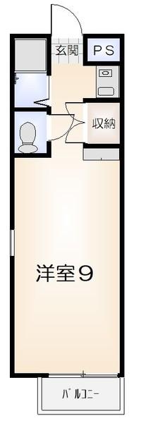 LE・BLANCHE(ワンルーム/1階)の間取り写真