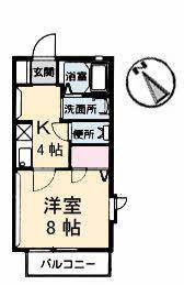 シャルム矢野(1K/1階)の間取り写真