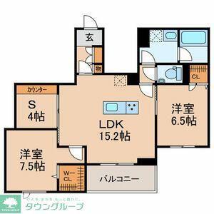 GRANDY VILLA OHTAKANOMORI II(2SLDK/3階)の間取り写真