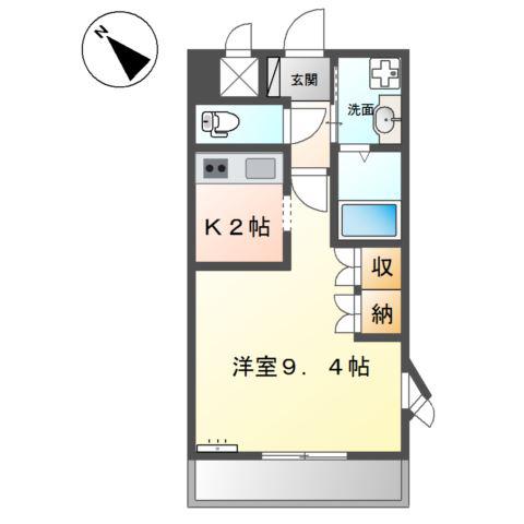センチュリーM(1K/1階)の間取り写真