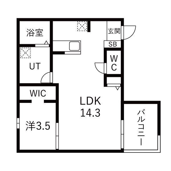 TOYODA FIKA(1LDK/2階)の間取り写真