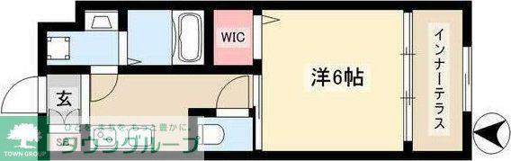 CIELUNA(1K/1階)の間取り写真