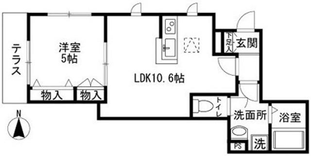 LINDENBAUM SUGINAMI(1LDK/1階)の間取り写真