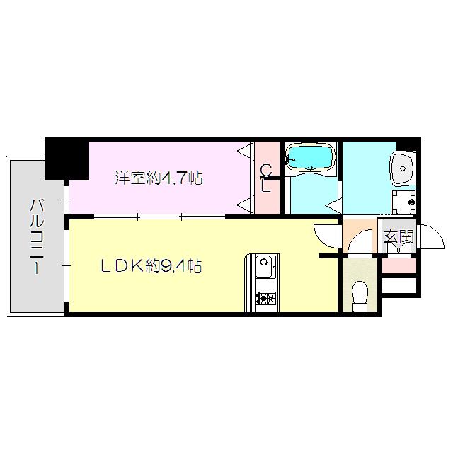 プレサンス新大阪ジェイズ(1LDK/3階)の間取り写真