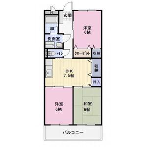 LA・VIE・EN A・I(3DK/4階)の間取り写真