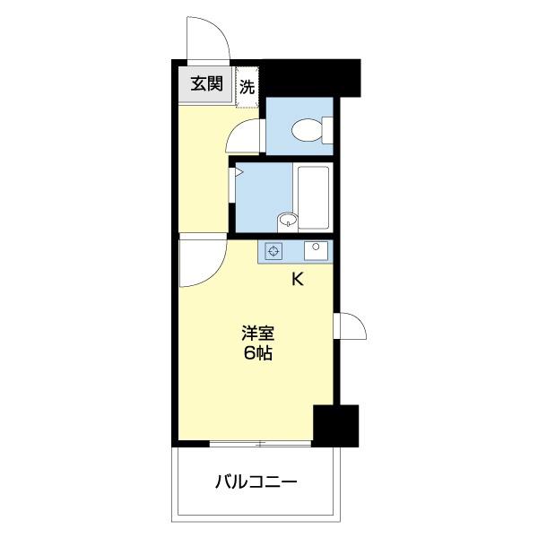 パレ・ドール日の出新潟(ワンルーム/1階)の間取り写真