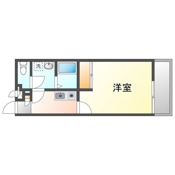 クレイノシャイン(1K/3階)の間取り写真
