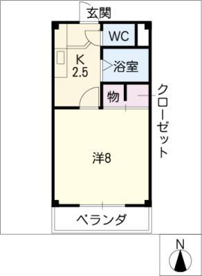 第5ハイツ・タマキ(1K/1階)の間取り写真