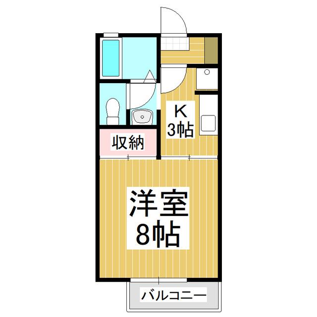 ナガノコアハイツ(1K/1階)の間取り写真