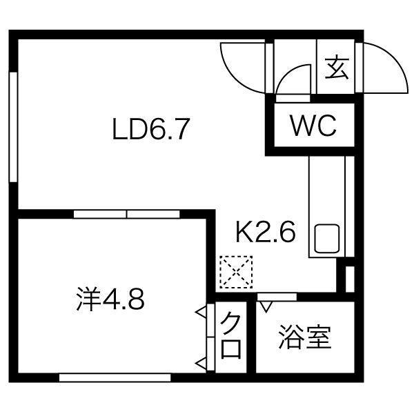 マスターズ18(1LDK/3階)の間取り写真