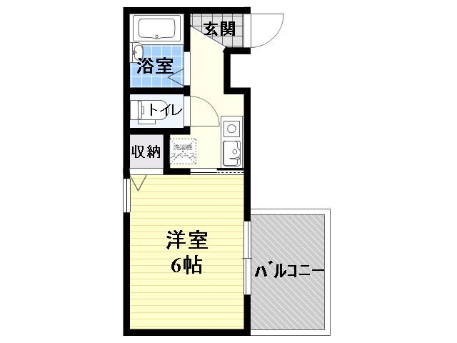 眞柄ビル(1K/4階)の間取り写真