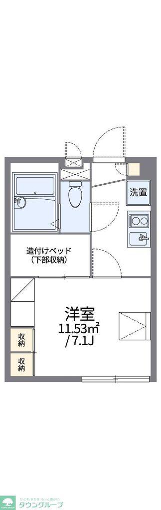 レオパレスピアネータ(1K/2階)の間取り写真