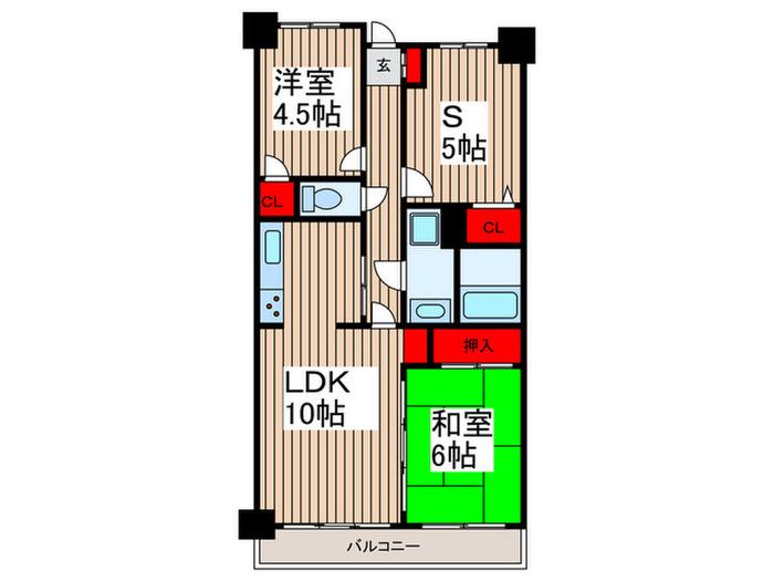 ライオンズマンション草加旭町第3(2SLDK/2階)の間取り写真