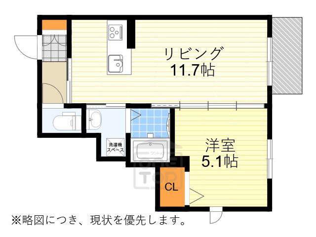 ライフステージ千里丘Ⅰ(1LDK/2階)の間取り写真