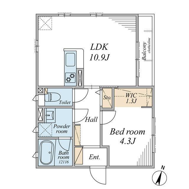 CASA COO(1LDK/1階)の間取り写真