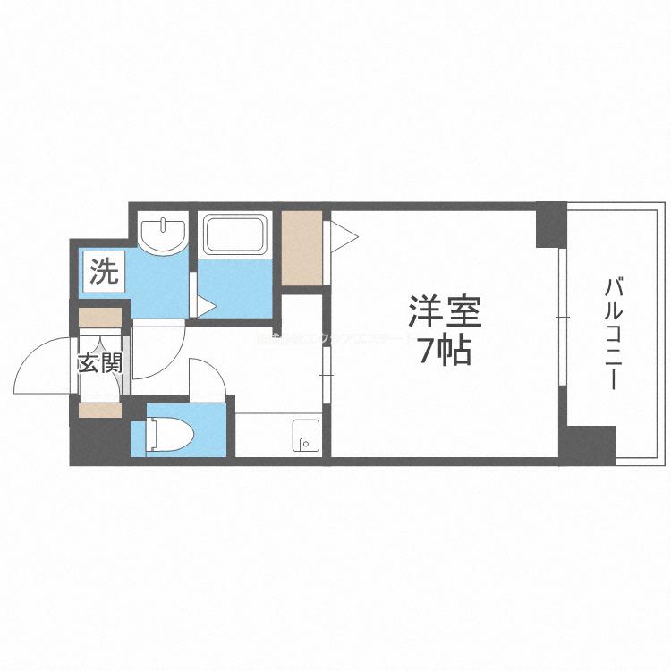 S-RESIDENCE福島GRANDE(1K/2階)の間取り写真