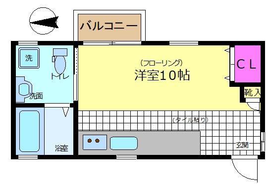 レスタ石神井(ワンルーム/2階)の間取り写真