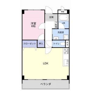 エクセルタウン(2DK/2階)の間取り写真