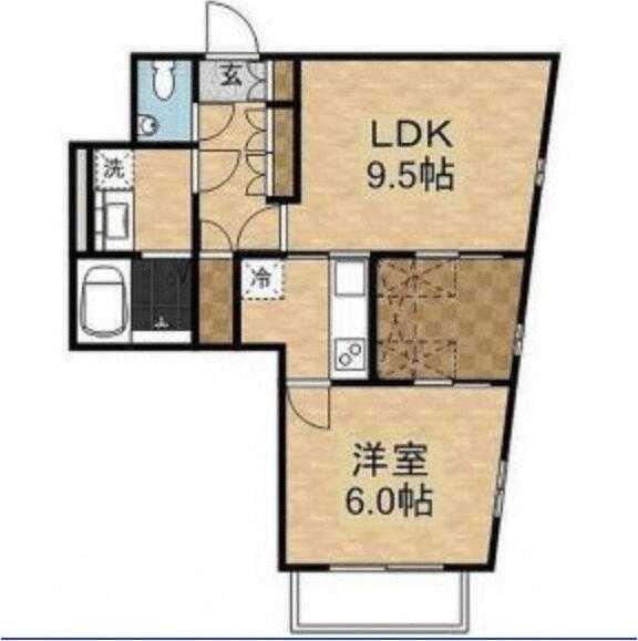 KT-リンケージ(1LDK/2階)の間取り写真