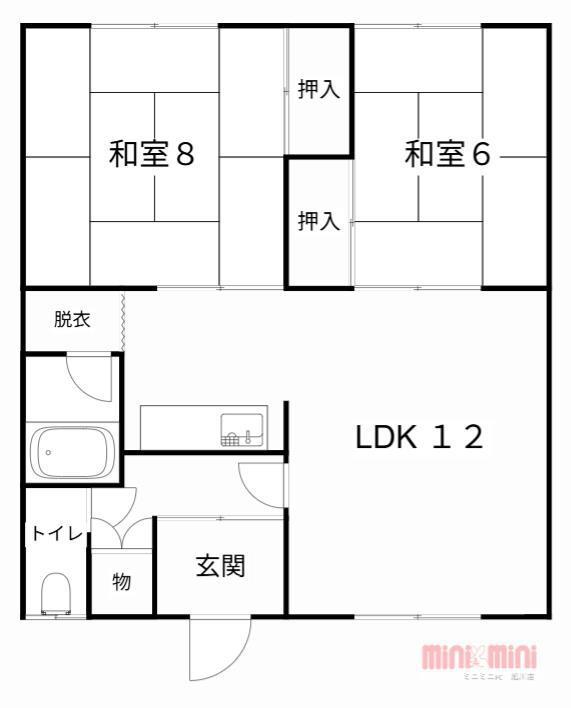 佐々木ハイツ A(2LDK/1階)の間取り写真