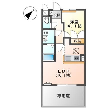 エトワールシャトー(1LDK/1階)の間取り写真